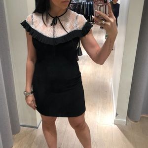 Sandro black and white lace dress